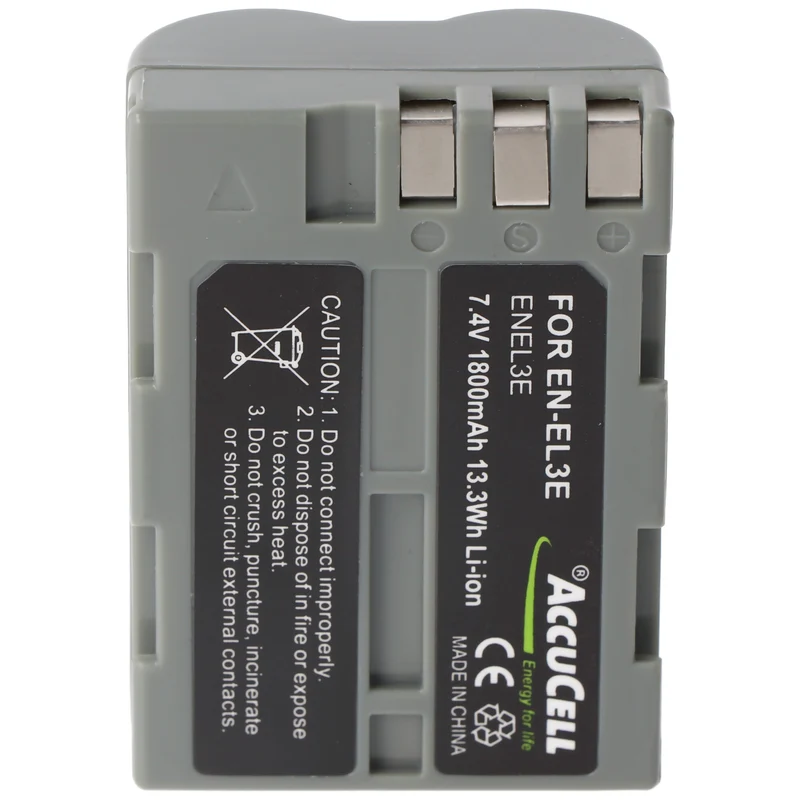 AccuCell Nikon EN-EL3 Akku als Nachbau von AccuCell auch passend für EN-EL3a, D50, D70 1800mAh