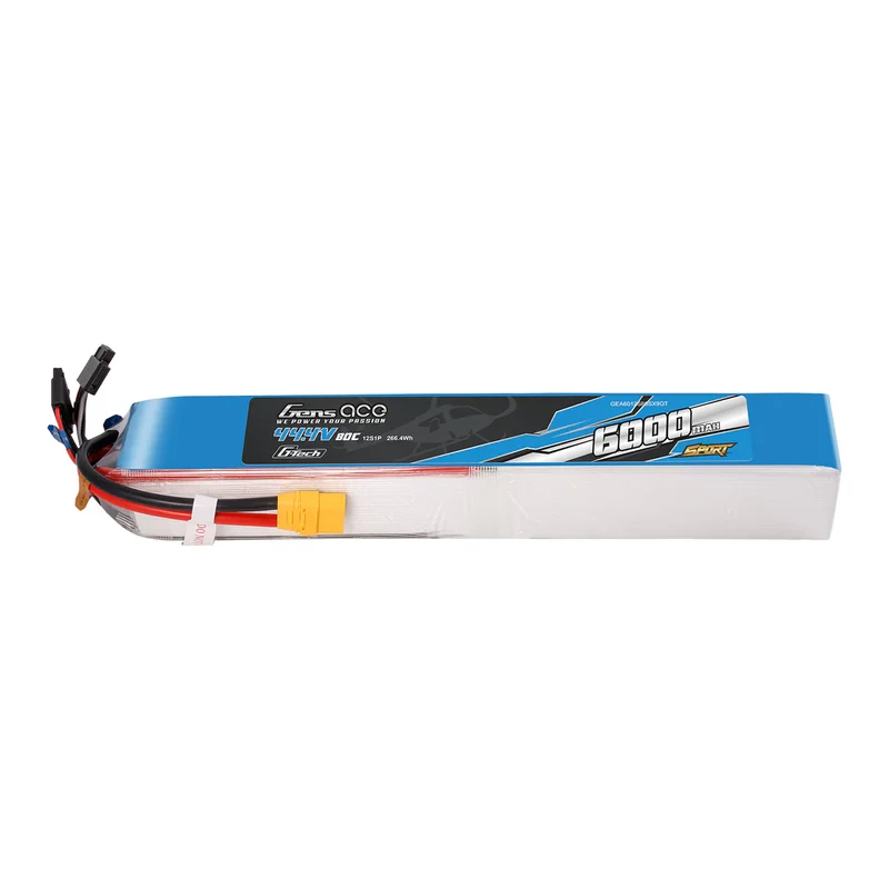 Gens Ace Sport G-Tech 6000mAh 44,4V 80C 12S1P Akkupack mit XT90 Stecker