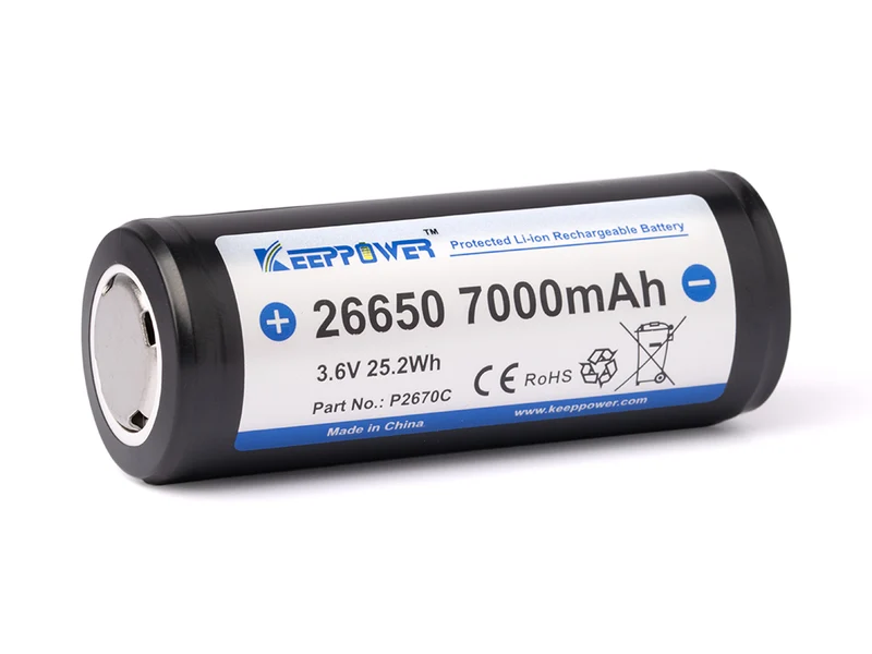 Keeppower 26650 *7000mAh 3,6V-3,7V Li-Ionen-Akku Mit PCB Schutzelektronik