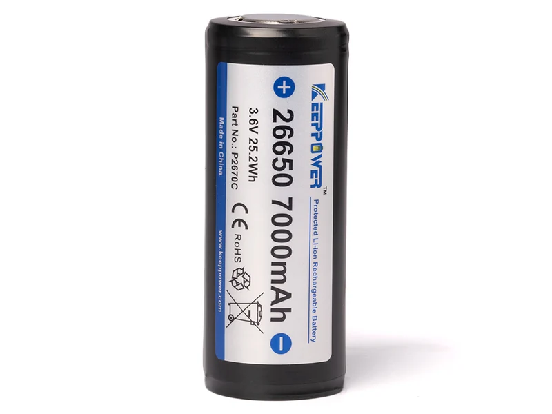 Keeppower 26650 *7000mAh 3,6V-3,7V Li-Ionen-Akku Mit PCB Schutzelektronik