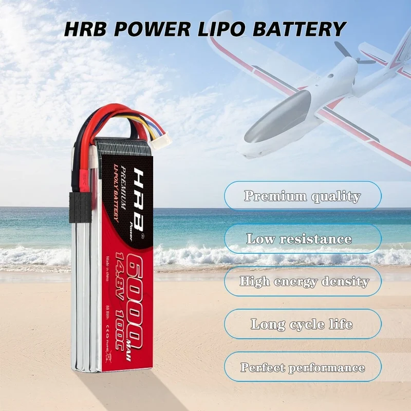 HRB LiPo Akku 4S 14,8V 6000mAh 100C TRX