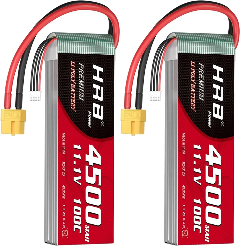 HRB 3S 11,1V 4500mAh 100C LiPo Akku mit XT60 Stecker (2 St.)