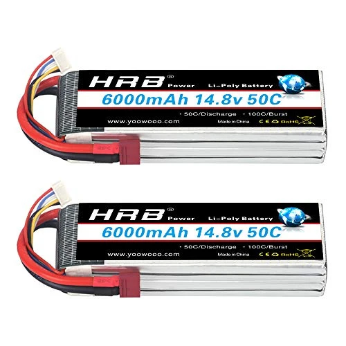 HRB 4S 6000mAh 14,8V 50C Deans T Stecker (2 St.)
