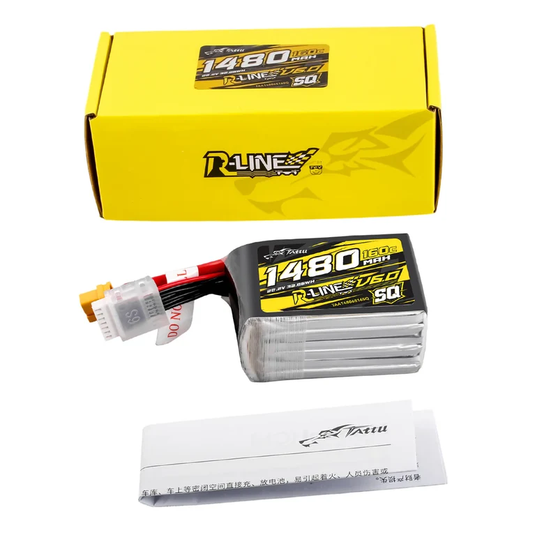 Tattu R-Line V6 1480mAh 6S 160C SQ LiPo-Akku mit XT60