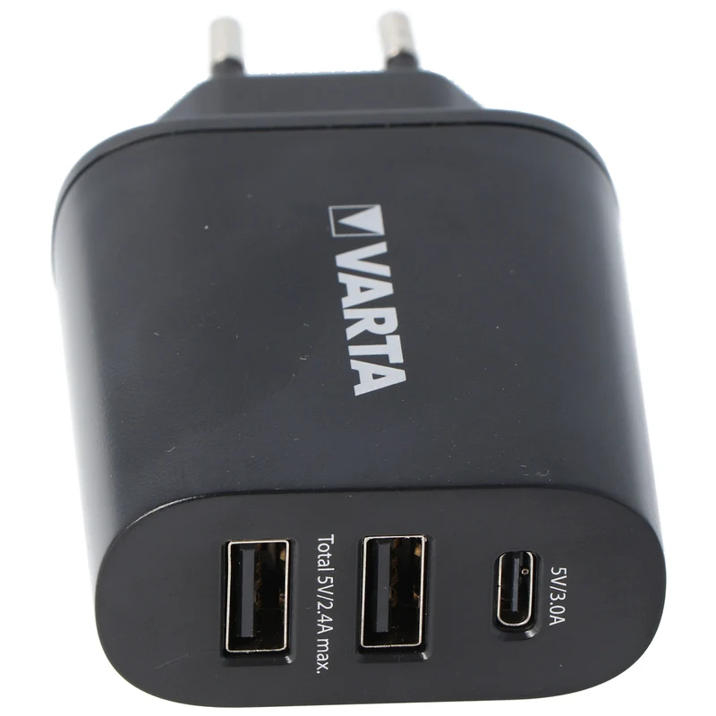Varta Ladeadapter, Wall Charger, schwarz 2xUSB-A/-C