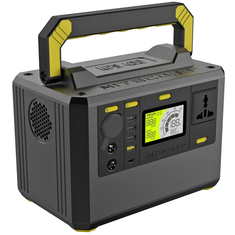 Nitecore NPS400 Power Station 117000mAh und Nitecore FSP100 faltbares Solarpanel mit max. 100W