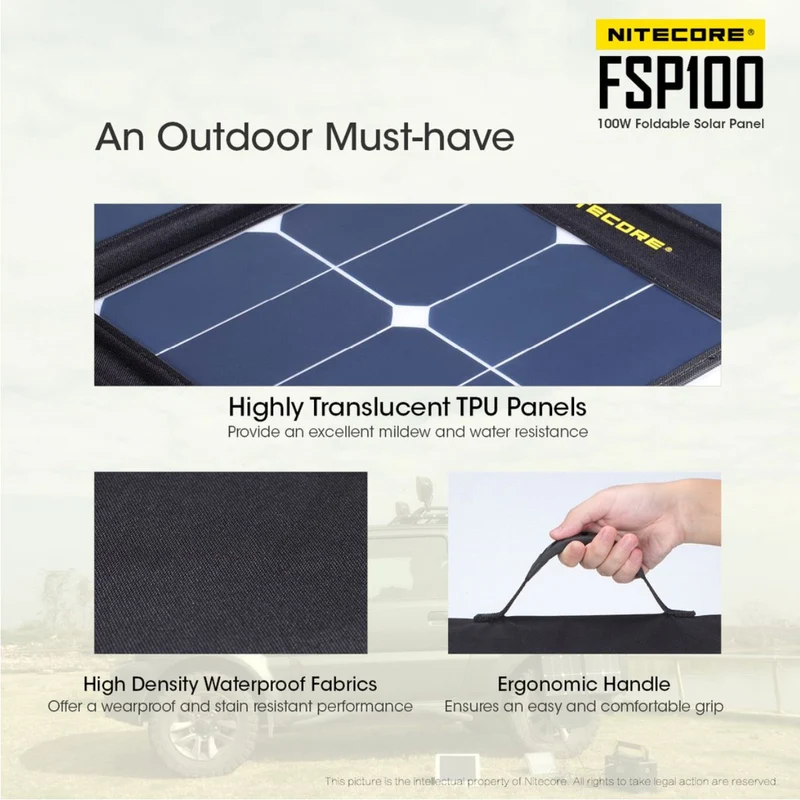 Nitecore NPS400 Power Station 117000mAh und Nitecore FSP100 faltbares Solarpanel mit max. 100W