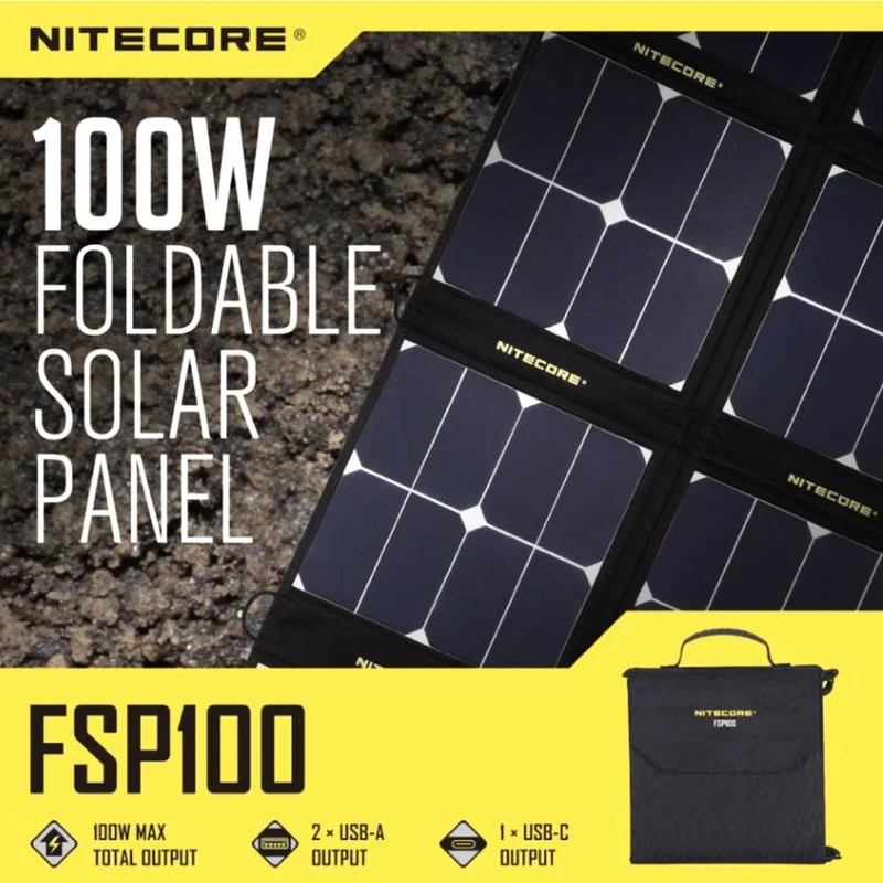 Nitecore NPS400 Power Station 117000mAh und Nitecore FSP100 faltbares Solarpanel mit max. 100W
