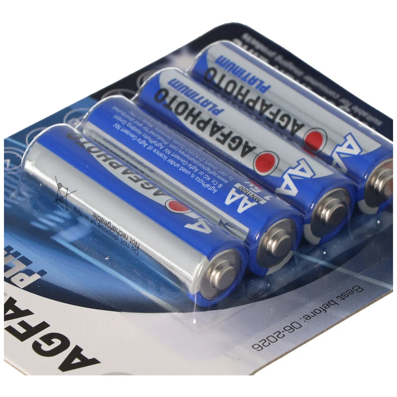AgfaPhoto LR06 Mignon AA-Batterie Alkali-Mangan 1.5 Volt 4 Stück Platinum