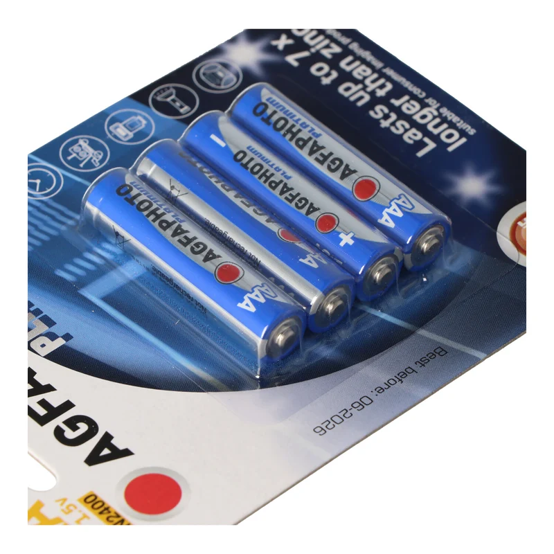 AgfaPhoto Micro AAA Alkaline Batterie LR03 4er Pack Platinum