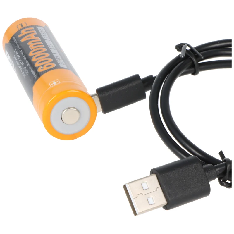 Fenix ARB-L21-6000B Li-Ion Akku, Typ 21700, 3,6V 6000mAh, mit USB-C Ladeanschluss