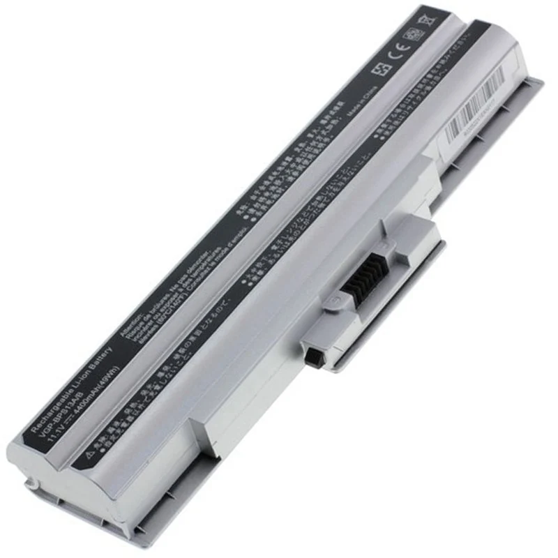 AccuCell Akku passend für Sony VGP-BPS21, VGP-BPS21A 4400mAh Silber