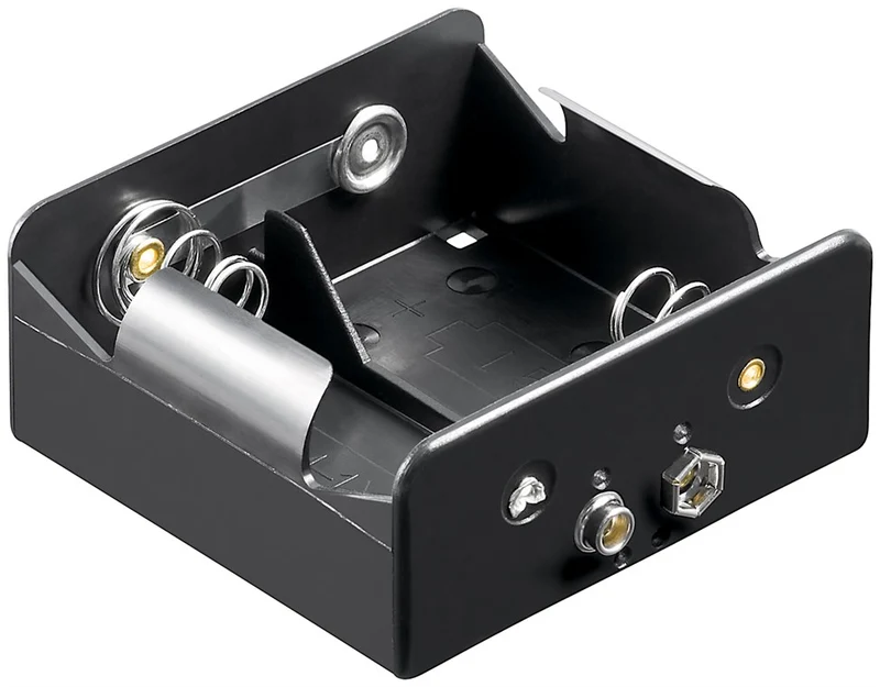 Goobay 2x Batteriehalter - Druckknopf