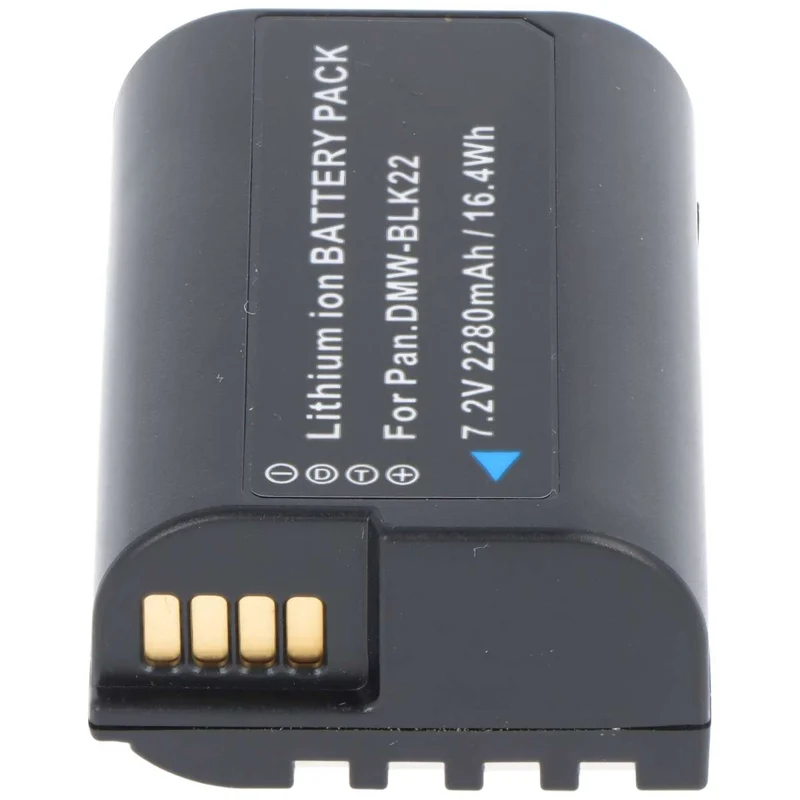 AccuCell Akku passend für Panasonic DMW-BLK22, Li-Ion, 7,2V, 2280mAh, 16,4Wh, schwarz