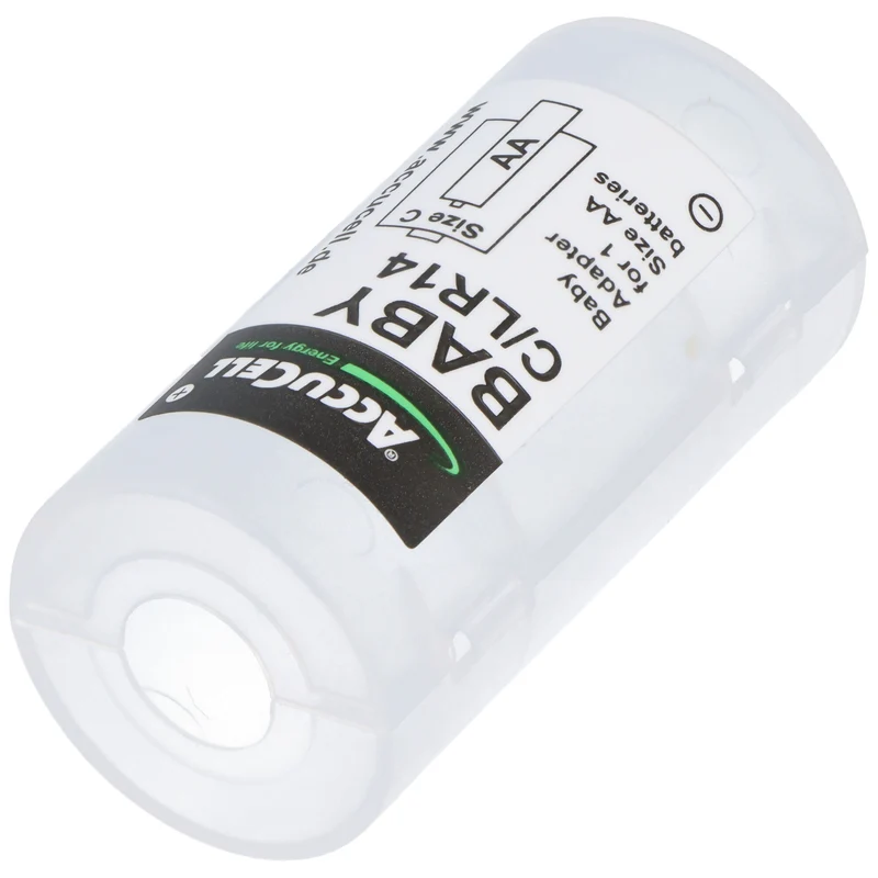 AccuCell Universal Baby C Adapter für je 1x Mignon/AA auf Größe Baby, C, LR14, FR14