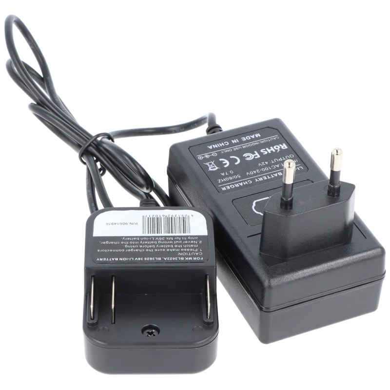 AccuCell Ladegerät passend für Makita BHR261, 194874-0, BL3626, für 36 Volt Li-Ion Werkzeugakkus