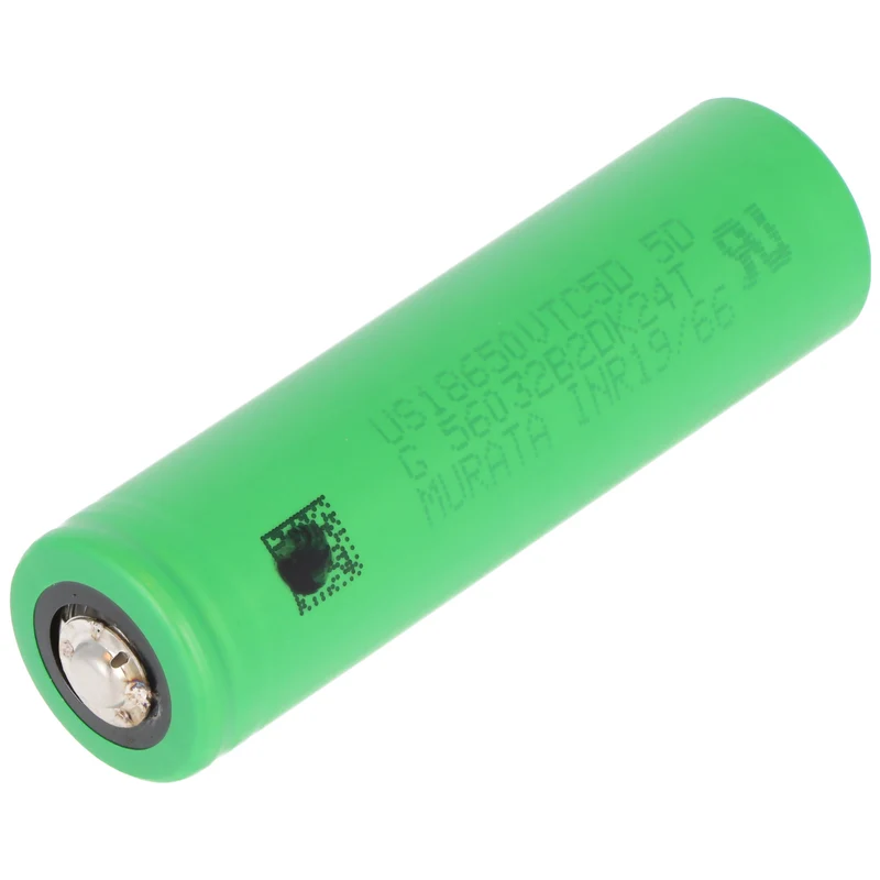 Sony Konion US18650VTC5D Akku 65x18,2mm, 3,6V bis 3,7V 2800mAh, maximal 35A Stromabgabe, Button Top, Pluspol erhöht