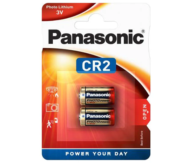Panasonic Batterie Lithium, CR2, 3V Photo, Retail Blister (2-Pack)