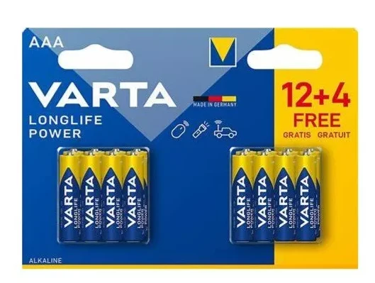 Varta 4903 Longlife Power Mikro-Batterien AAA - 12+4 Stück