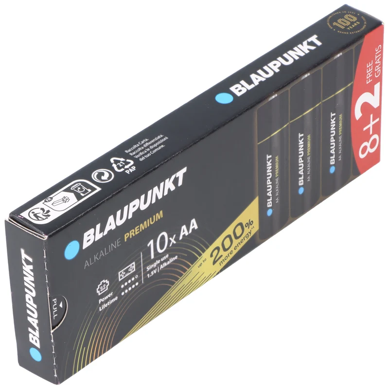 Blaupunkt Alkaline Premium Batterie 1,5V AA LR6 10er-Pack
