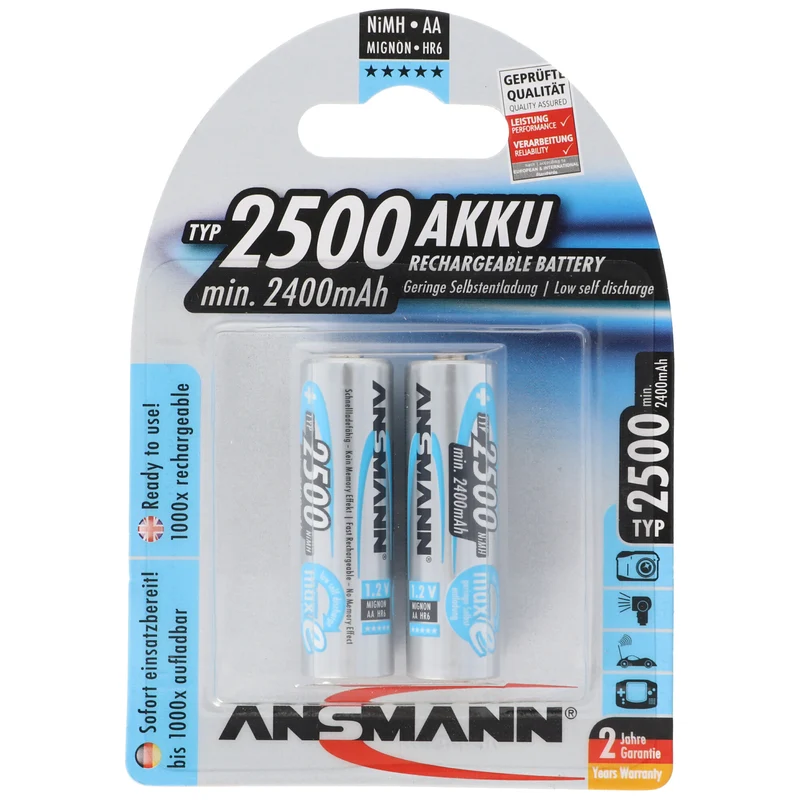 ANSMANN 1700-0009 Powerbank 2200mAh externer Zusatz-Akku für Smartphones und weitere USB Geräte