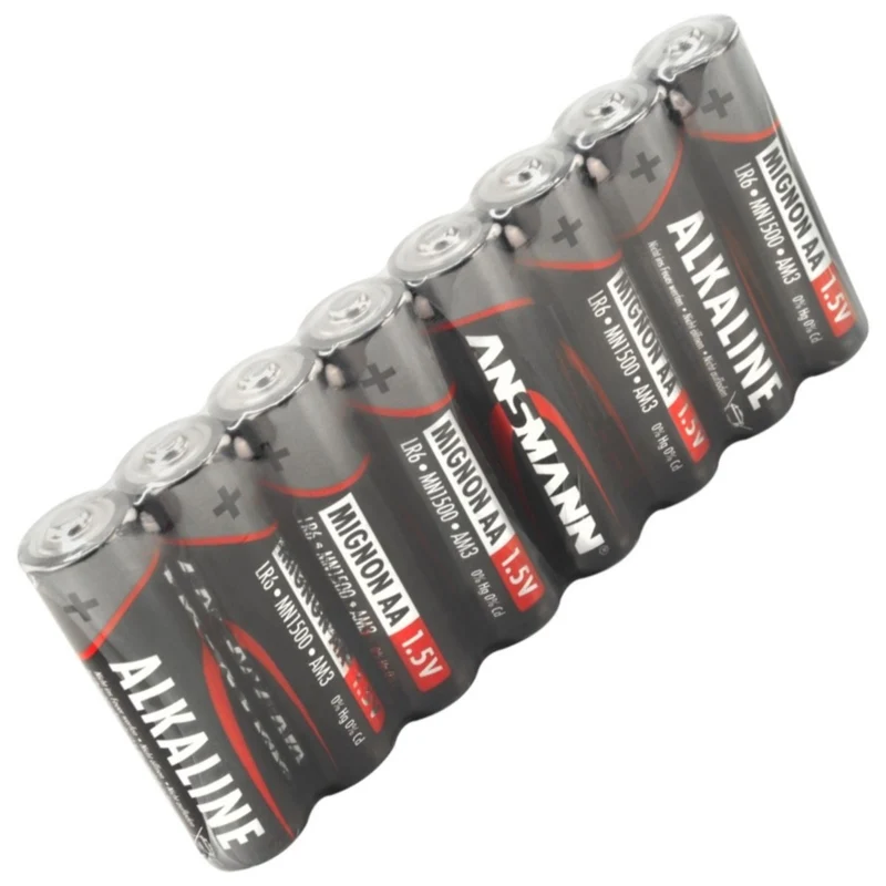 Ansmann 5015280 AA Mignon Batterie LR6 Alkaline 1.5 Volt 8 Stück