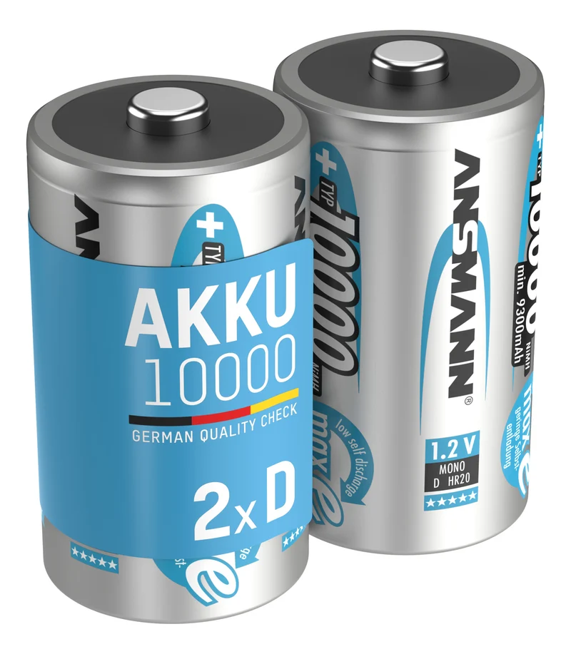 Ansmann NiMH-Akku Mono 10000mAh 2er Blister