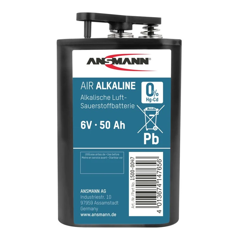 Ansmann 50000mAh 4R25, 430 Blockbatterie, Typ 4R25C Batterie, Lampenbatterie 6 Volt, 50Ah