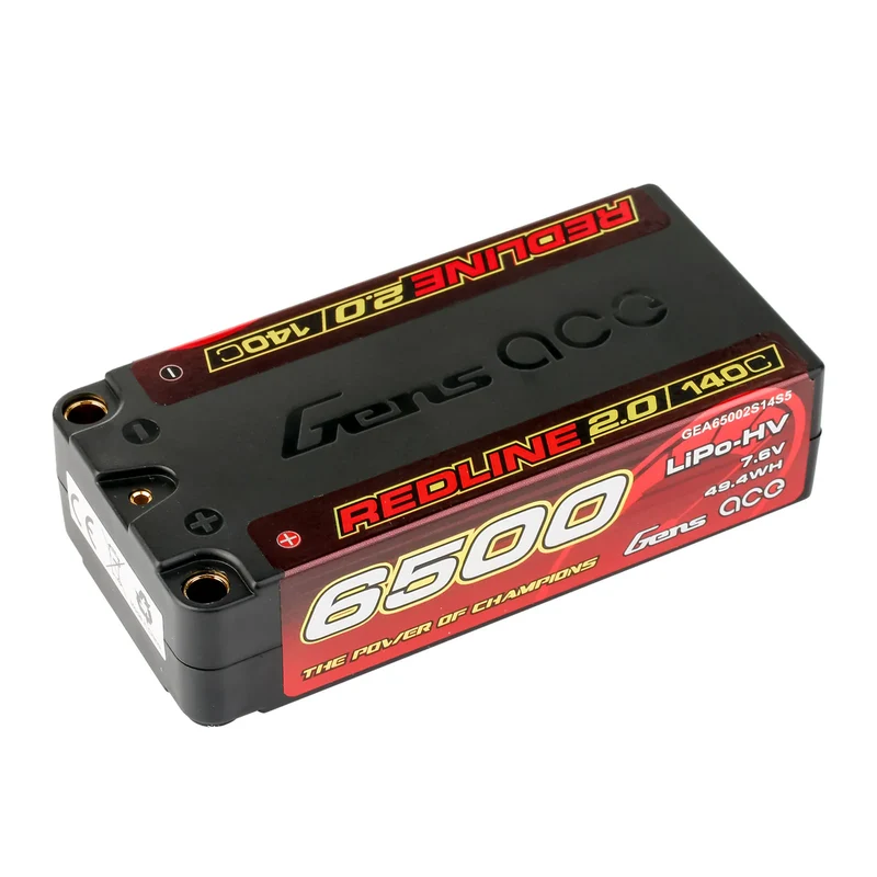 Gens Ace Redline 2.0 Serie 6500mAh 2S1P 7,6V 140C Lipo-Akkupack mit Hardcase