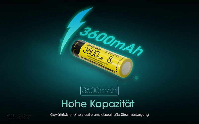 Nitecore Li-Ion Akku 18650 - 3600mAh - NL1836HP
