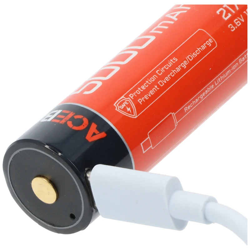 AceBeam 21700 Li-ion Akku 5000mAh, USB-C, max. Entladestrom 15A, 76,2 x 21,7mm