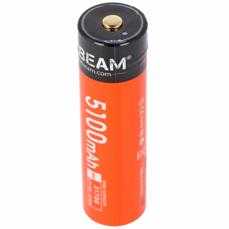 AceBeam 21700 Li-ion Akku mit starken 5000mAh USB-C max. Entladestrom 15A, 77,8 x 21,37mm
