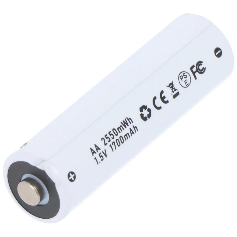 AccuCell Rundzelle 14500, AA, Li-ion, 1,5V, 1700mAh, 2,55Wh, mit USB-C Charging Port