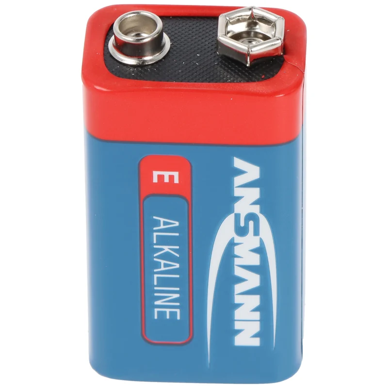 Ansmann Alkaline 9V Batterie, Block E, 6LR61, 1er Papierblister