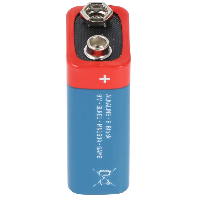 Ansmann Alkaline 9V Batterie, Block E, 6LR61, 1er Papierblister