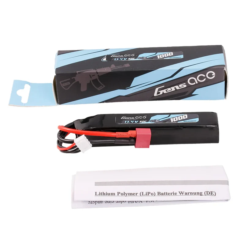 Gens Ace 1000mAh 3S 50C 11,4V HV LIPO Akku mit Deans(T)