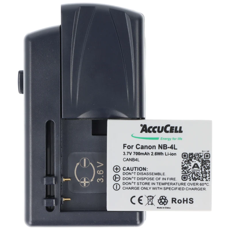 AccuCell Universal Ladegerät für viele Handy Akku 3,6 bis 3,7V Smartphoneakkus