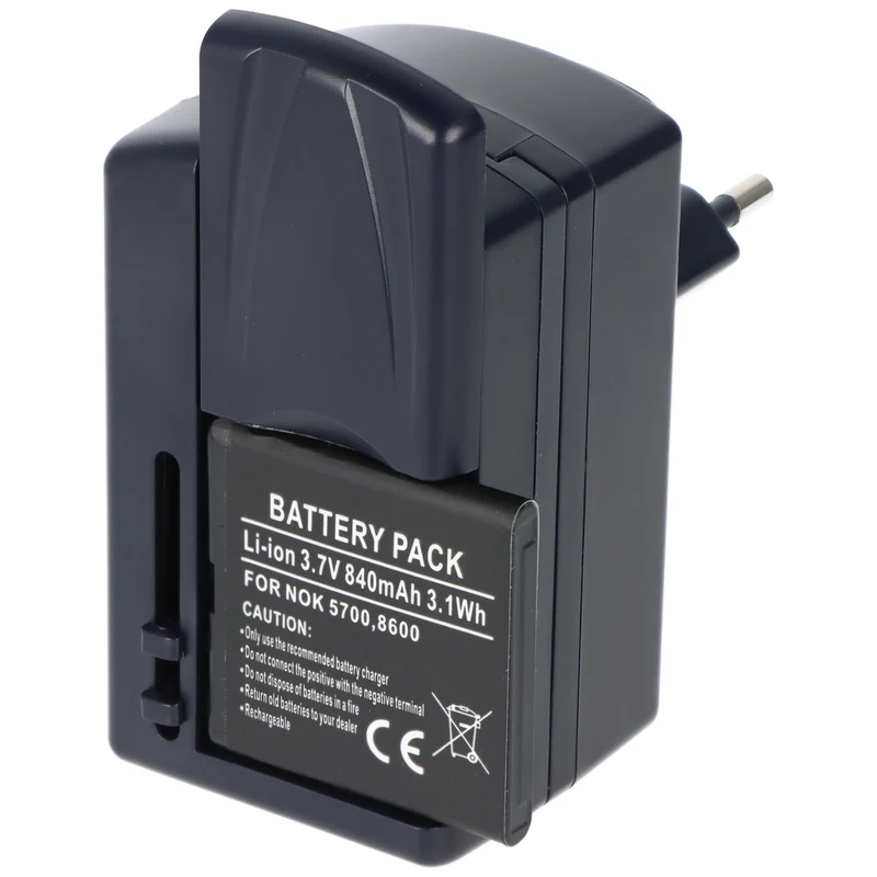 AccuCell Universal Ladegerät für viele Handy Akku 3,6 bis 3,7V Smartphoneakkus