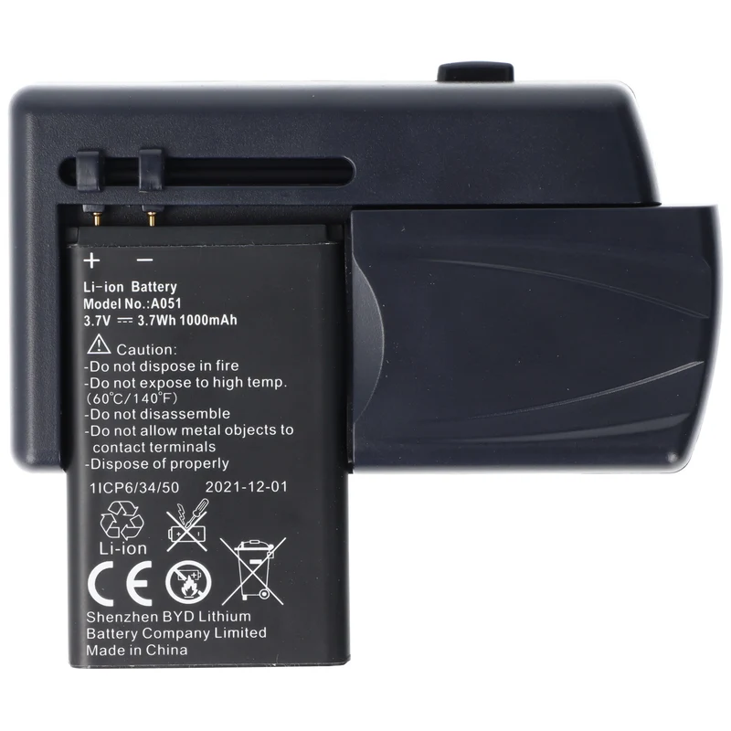 AccuCell Universal Ladegerät für viele Handy Akku 3,6 bis 3,7V Smartphoneakkus