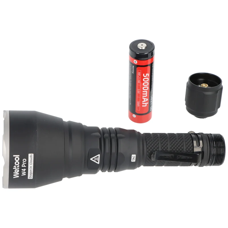 Weltool W4 Pro TAC LEP-Laserlampe, taktische Version, 568 Lumen, Reichweite bis zu 3.395 Metern, inkl. 21700 Li-Ion Akku