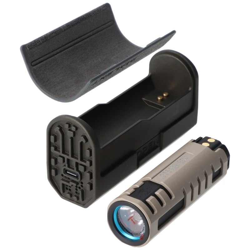Imalent LD35 LED-Taschenlampe, Premium Edition mit Ladebox, bis zu 1200 Lumen, grau