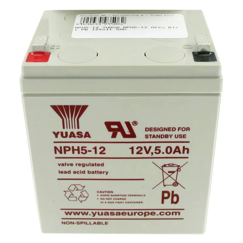 YUASA NP5-12L Akku Blei PB 12Volt 5Ah 90x70x106mm