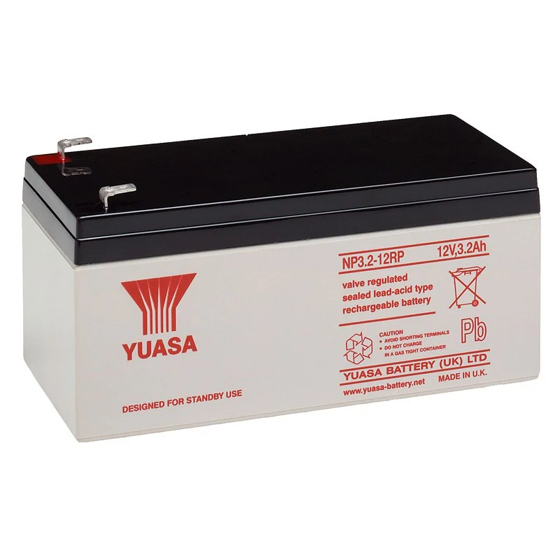 YUASA NP3.2-12 Blei Akku 12 Volt, 3200mAh mit Faston 4,8mm Steckkontakten
