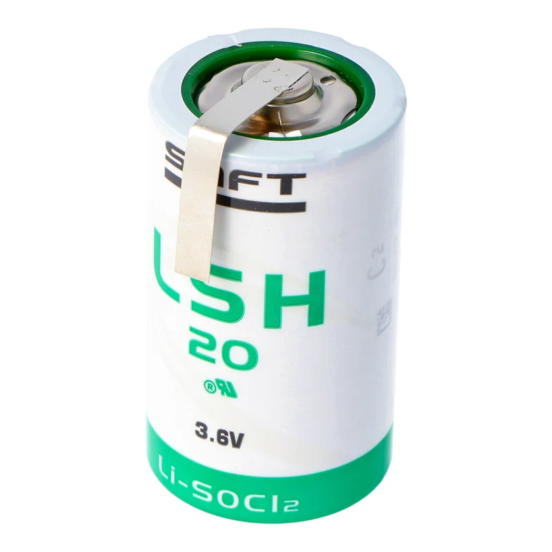 SAFT LSH 20 Lithium Batterie 3.6V Primary LSH20 mit Z-Lötfahnen
