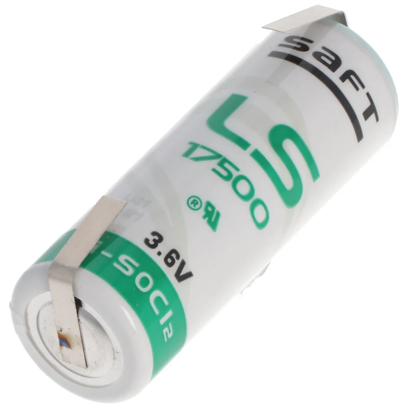 SAFT LS17500 Lithium Batterie , Size A, mit Lötfahne U-Form