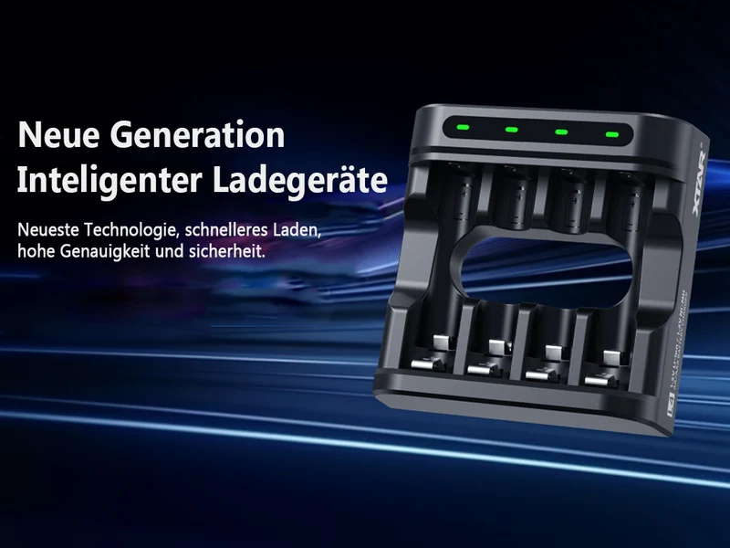 Xtar L4 – Intelligentes Ladegerät für Li-Ionen 1,5V NIMH und 1,2V Akkus AA/AAA