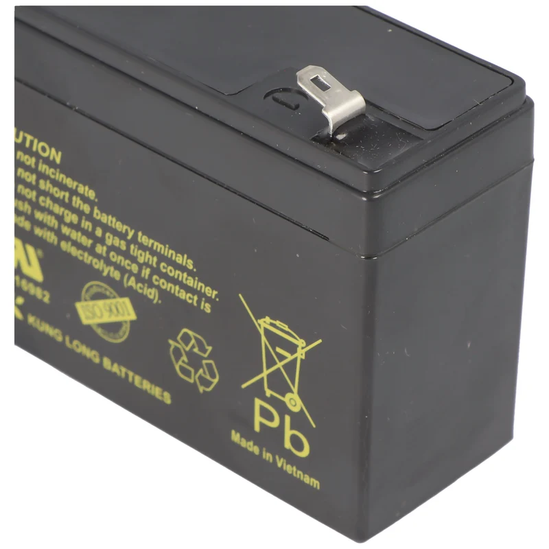 Kung Long WP2.6-12 F1 Blei-Vlies-Akku, 12Volt, 2,6Ah mit 4,8mm Faston Anschluss
