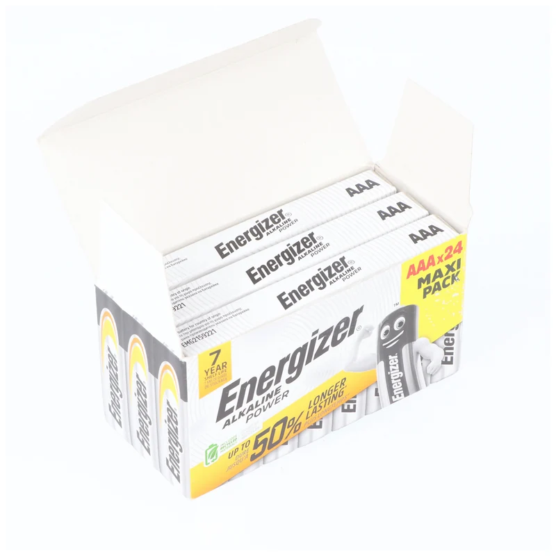 Energizer Batterie Alkaline, Micro, AAA, LR03, 1.5V Power, 24 Stück im Karton