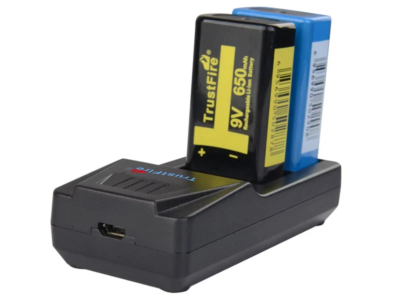 Trustfire BC01 9V Block 6F22 Akku-Ladegerät für Li-Ion, NiMH