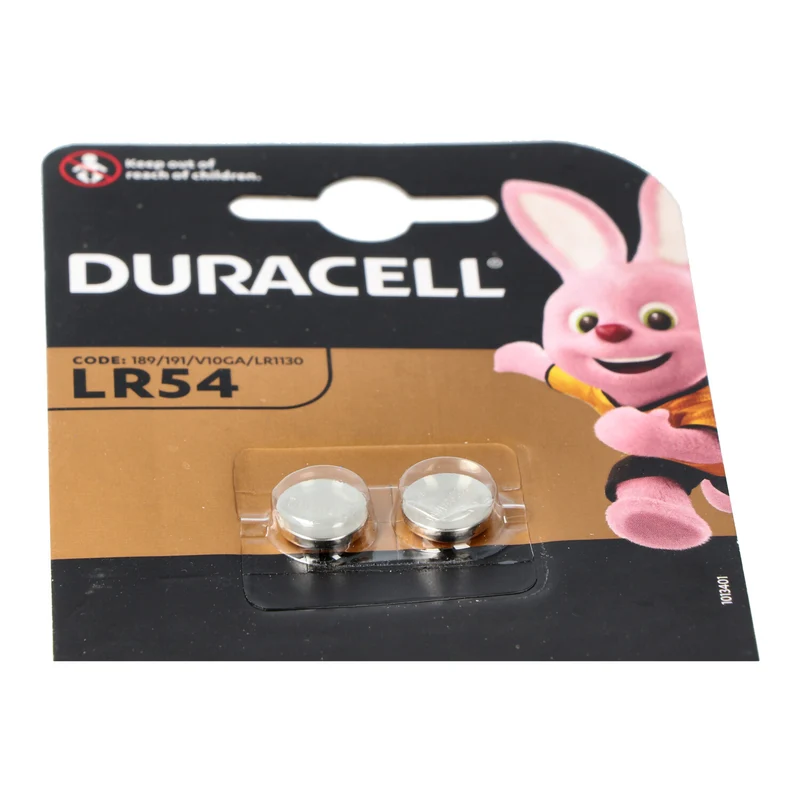 Duracell Knopfzelle LR54, AG10, LR54, LR1130, 189, RW89, 2er Blister